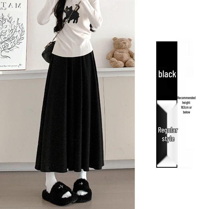

Women s High-Waisted Glutinous Rice Culottes: Spring/Autumn Loose, Slimming, Soft Wide-Leg Pants Skirt. XL