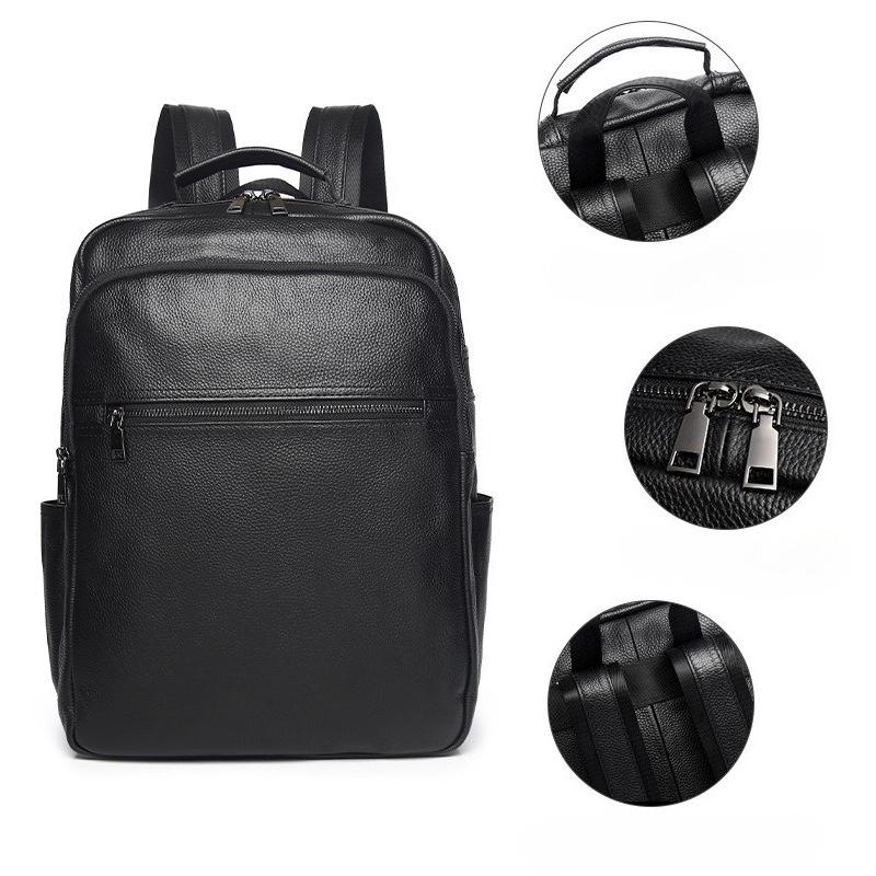 Genuine Leather Backpack for Men, Large-capacity Travel Backpack Made of Cowhide
