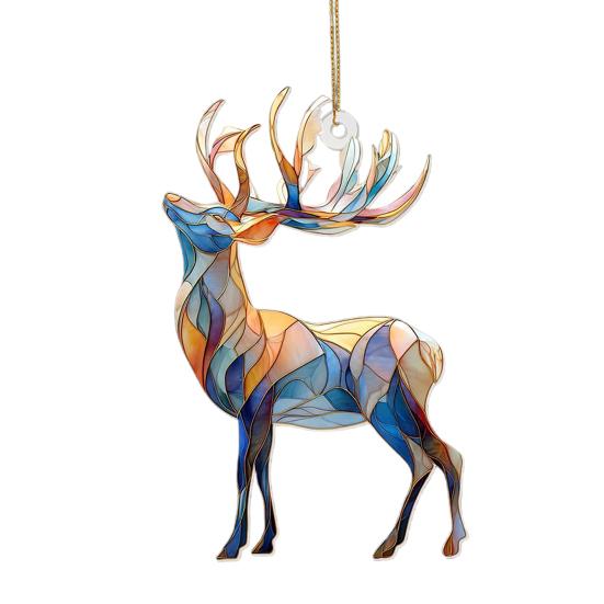 Colorful Animal Pendant Acrylic Suncatcher Window Hanging Ornament 2D Acrylic Printed Festive Decor