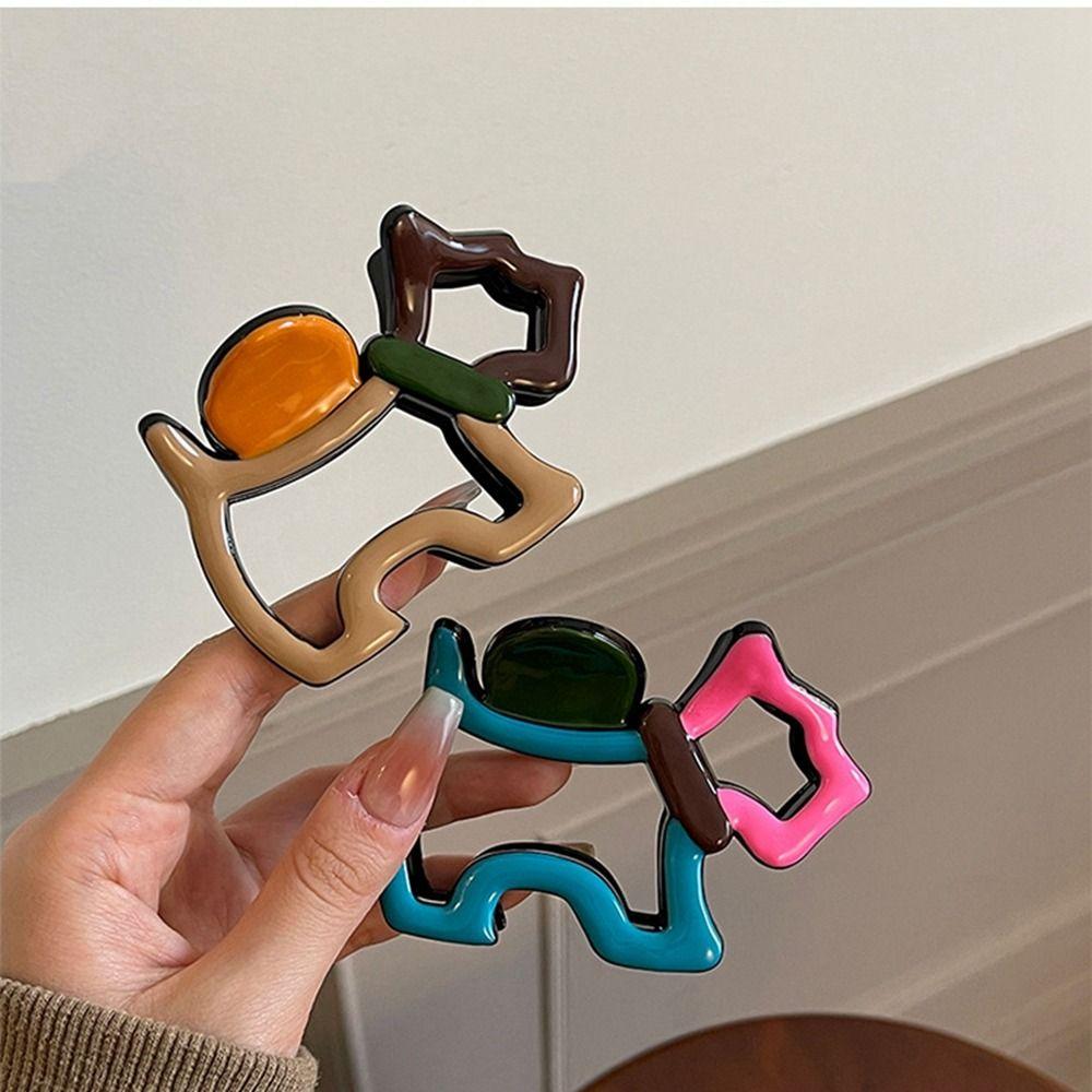 Colorful Dog Hair Clip Hollow Out Animal Hair Claw Creative Daily