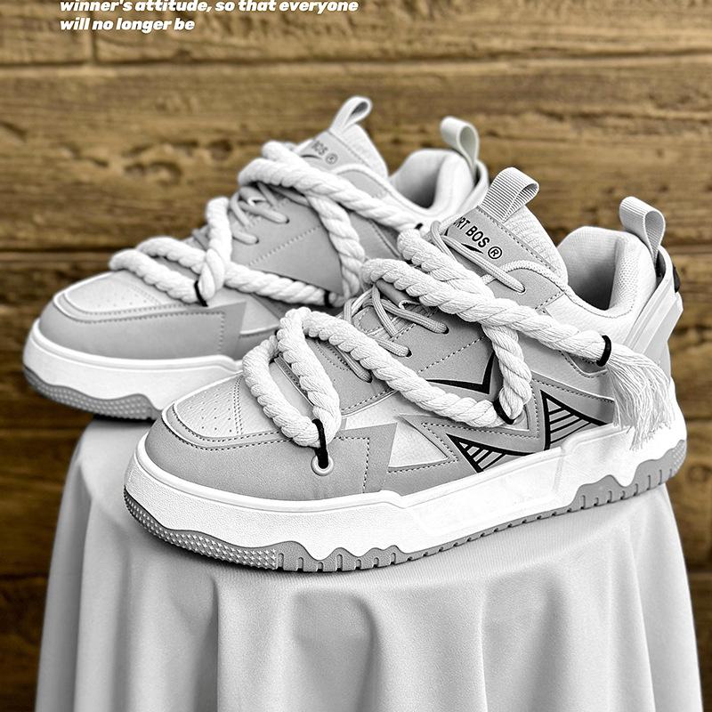 

Новые мужские туфли Модные туфли для скейтбординга Мужская повседневная обувь 44 серый