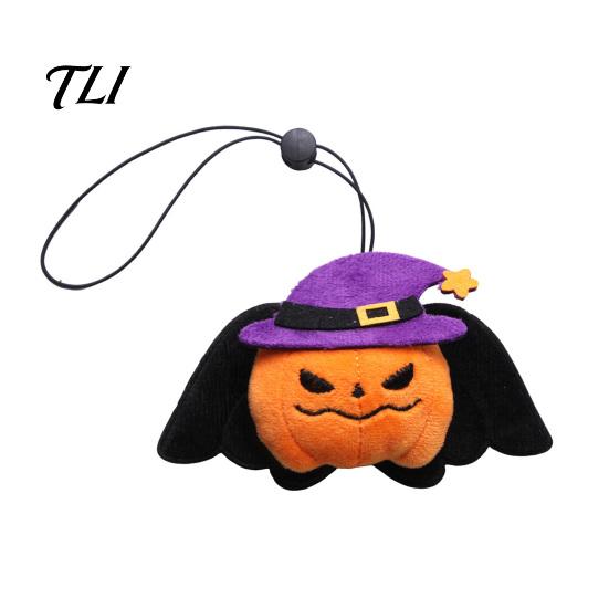 Plush Cat Neck Decoration Halloween Pet Collar Charm, Ghost Pumpkin Pendant, Soft Stuffed Gift for Lovers Hanging Ornament Cats, Small