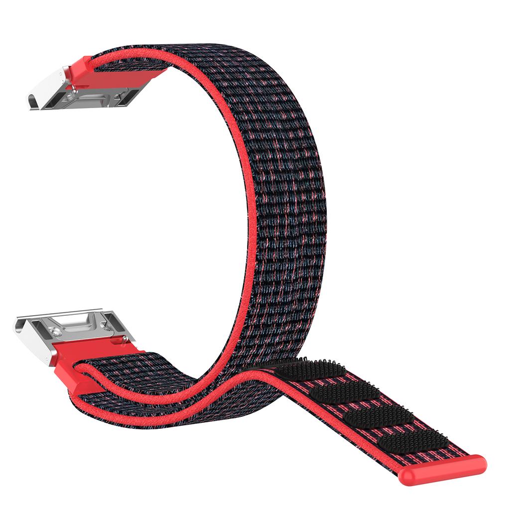 For Garmin Forerunner 570 47mm/Fenix 8 47mm/Fenix 7/Fenix 6/Fenix 5 Loop Fastener Nylon Smart Watch Strap Wristband