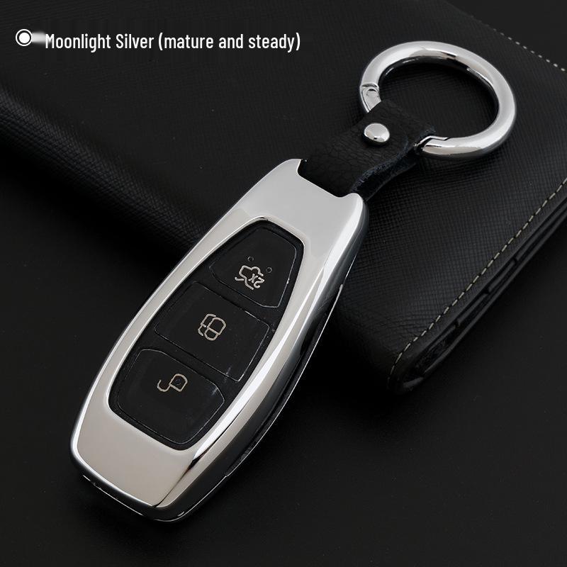 Metal Car Key Cover for Ford Models: Focus, Kuga, Ecosport, Mondeo