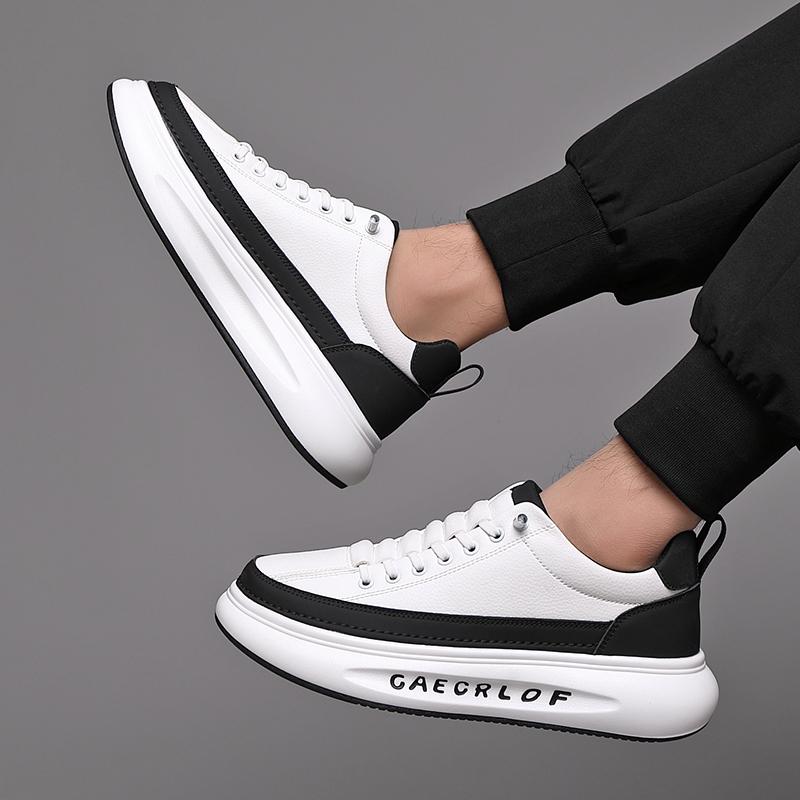 Mode Herren Leder Mode Outdoor Schuhe Dicke Sohle Herren Freizeitschuhe Luxusmarke Herren Bequeme Sneaker Neue Schnürschuhe Herrenschuhe