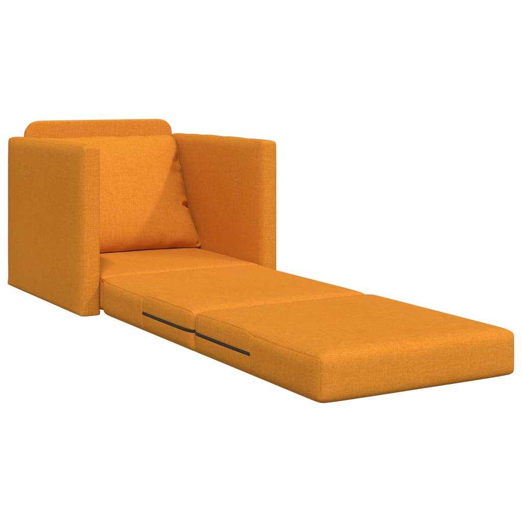 Sofa Bed Dark Yellow 74 x 77 x 81 cm Fabric
