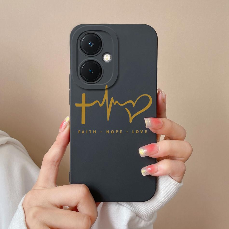 For Vivo Y27 4G 5G Phone Case Love Heart Soft Smooth Liquid Silicone Camera Protection Back Cover For Vivo Y 27 Funda Shell