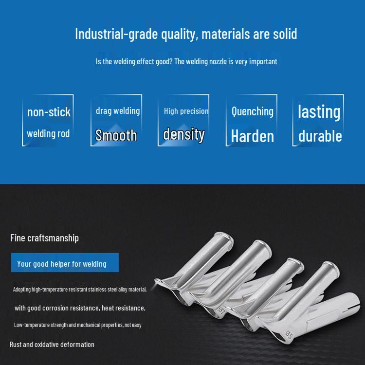Heißluftschweißpistolen-Zubehör: Edelstahldüsen - Dreieckiger Festpunkt, Y-förmig und Runddüse