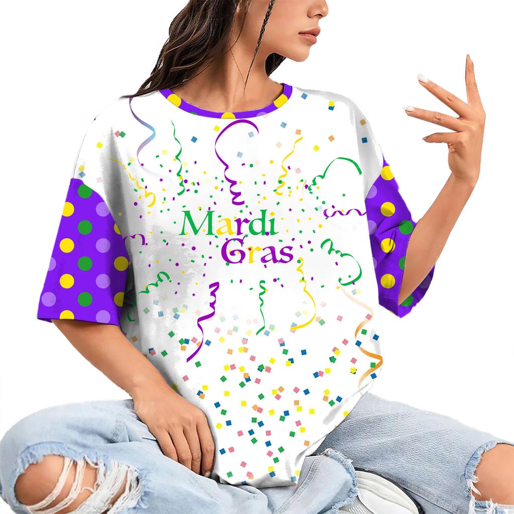 Summer Round Neck 3D Print Top Fashionable Casual Hip Hop Short Sleeved Women's T-shirts