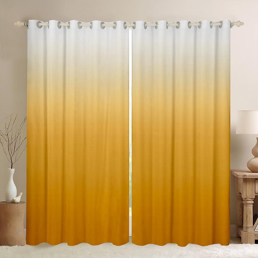 Gradient Window Curtain Ombre Curtains Panels Polyester Treatments Drapes Adults Teen Bedroom Living Room Blackout For Sitting Made Of