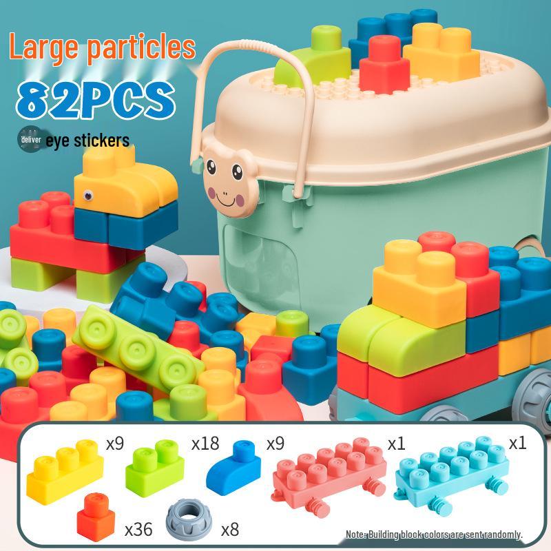 Washable Soft Rubber Building Blocks: Large, Educational Toy for Early Childhood