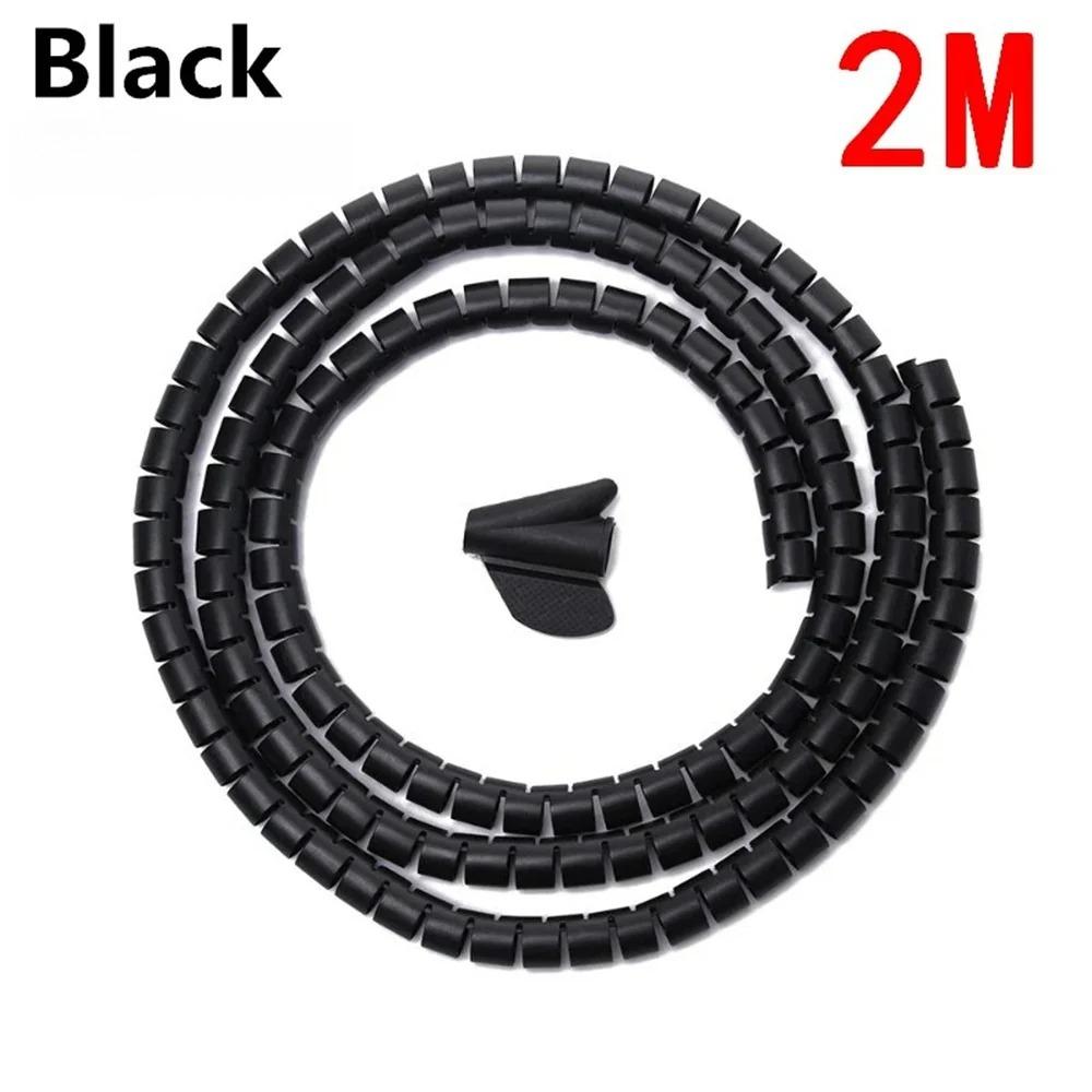 

2М 10/16мм Спиральная трубка Органайзер для проводов Защита труб Спиральная обмотка Защита проводов Покрытие Трубка Защитная оплетка Линия 2M 10mm чёрный