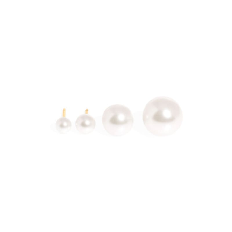 MAYBETOI 14k Gold Pearl Earrings (4 Sizes)