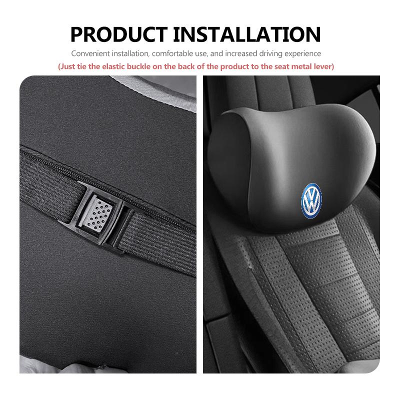 For Volkswagen VW Car Headrest Lumbar Support Neckpillow Waist Elastic Cushion Passat Golf 4 5 6 Tiguan Polo Scirocco Jetta CC zg6