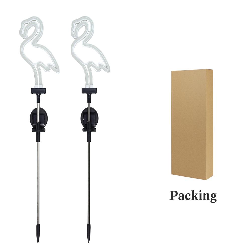 Solar Flamingo Light LED Outdoor Courtyard Lamp Garden Light Waterproof Stake Light Pathway Decor Solar Patio Ground Lantern