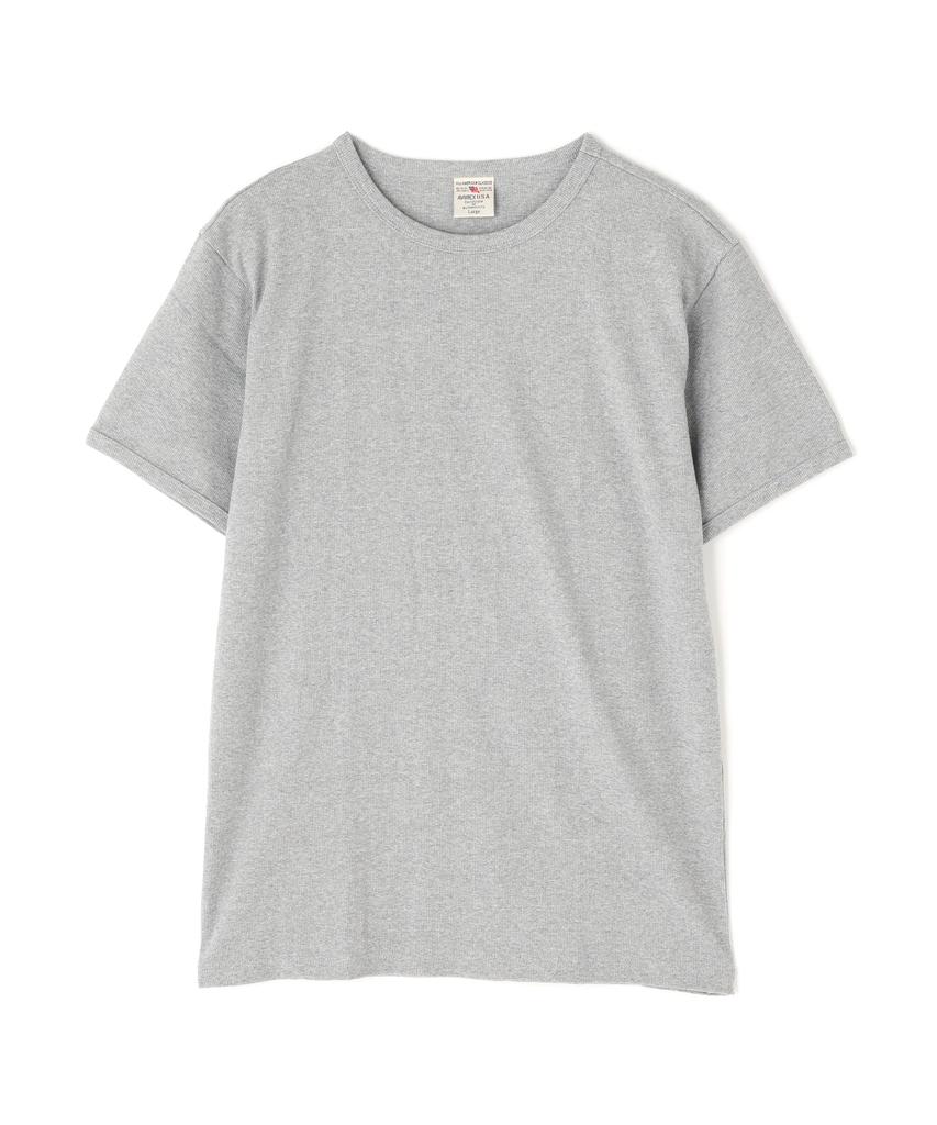 AVIREX DAILY RIB CREWNECK TEE 6143502 Men's S Size 014 GREY