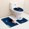 Christmas Bathroom Floor Mat Toilet Three-Piece Set