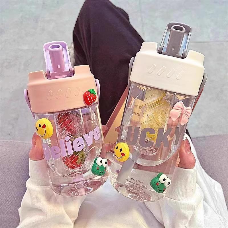 

Large-capacity Portable Tea Separator High-colour Belly Straw High-temperature Resistant Cups 800ml білий