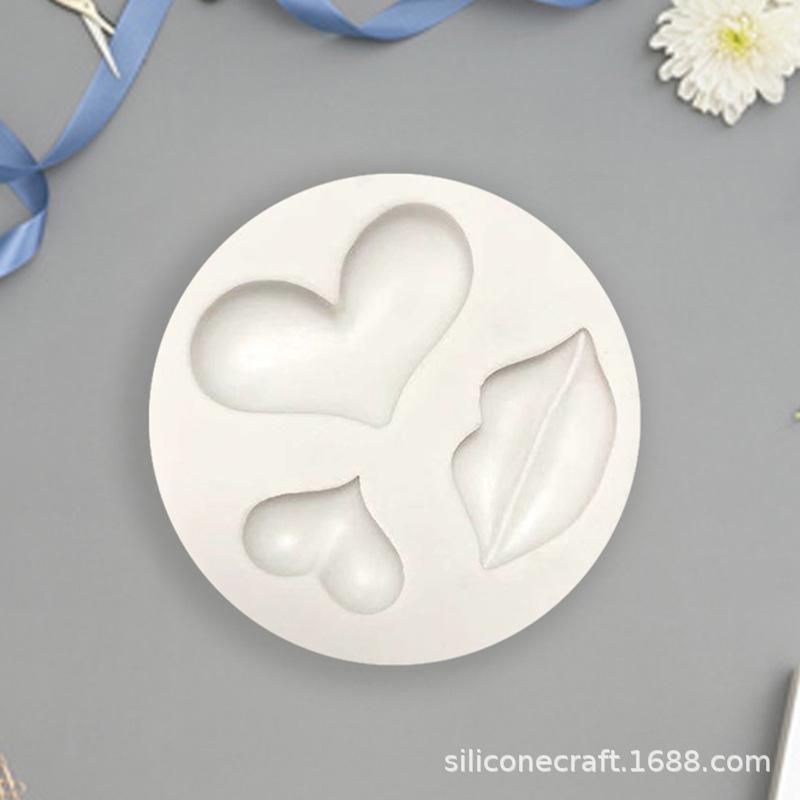 Lip Heart LOVE Shape Silicone Mold Valentine's Day Cookie Cupcake Chocolate Baking Mold Fondant Cake Decorating Tools
