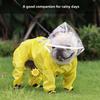 Belly-Covering Pet Outfit Dog Hooded Raincoat Reflective Strip Dog Rain Cloak  Dogs Puppy