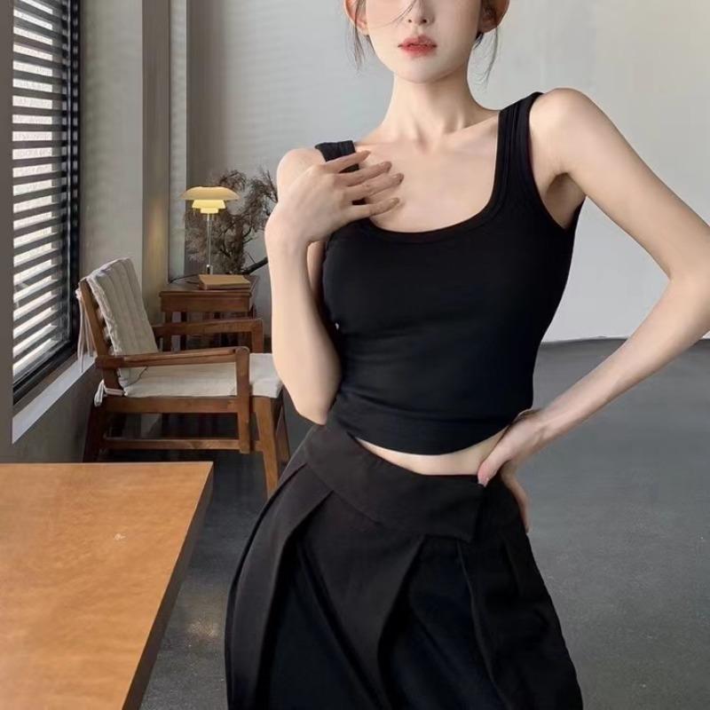 Red Bal Strap Vest Women's Tight Elastic ort Top with Chest Pad ort Wrap Chest irt Autumn Outdoor Wear Sports Top