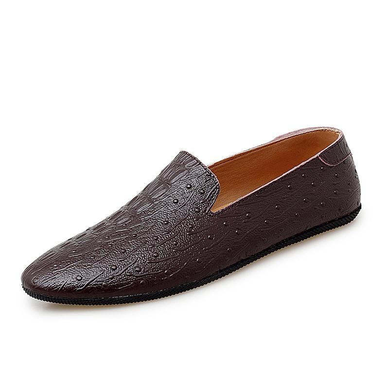 Fashion 2024 Genuine Leather Mens Loafers Fashion Handmade Moccasins Soft Lightweight Slip On Men's Boat Shoe Comfy Italian Shoes Casual