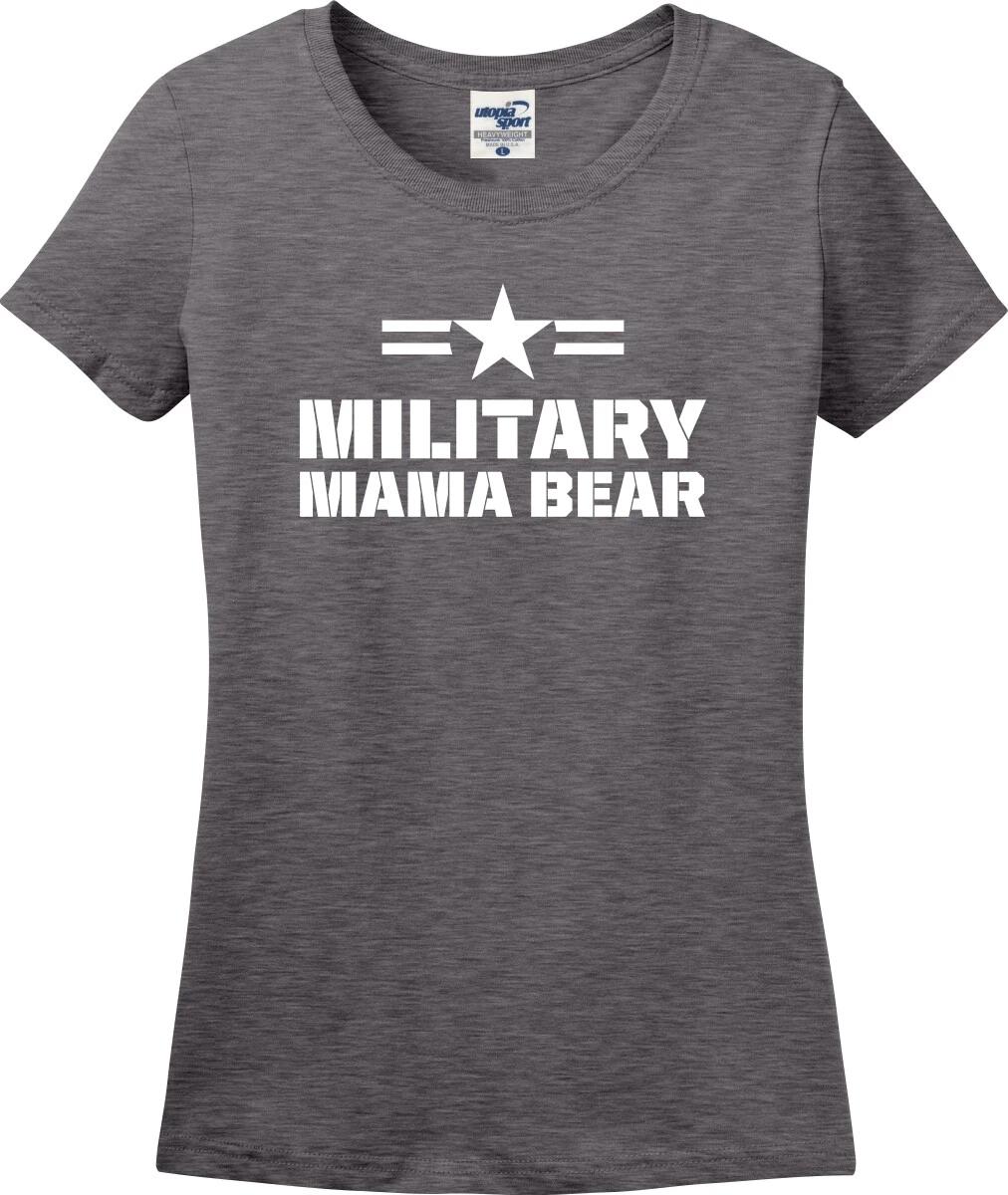 Military Mama Bear Missy Fit T shirt (S-3X) L