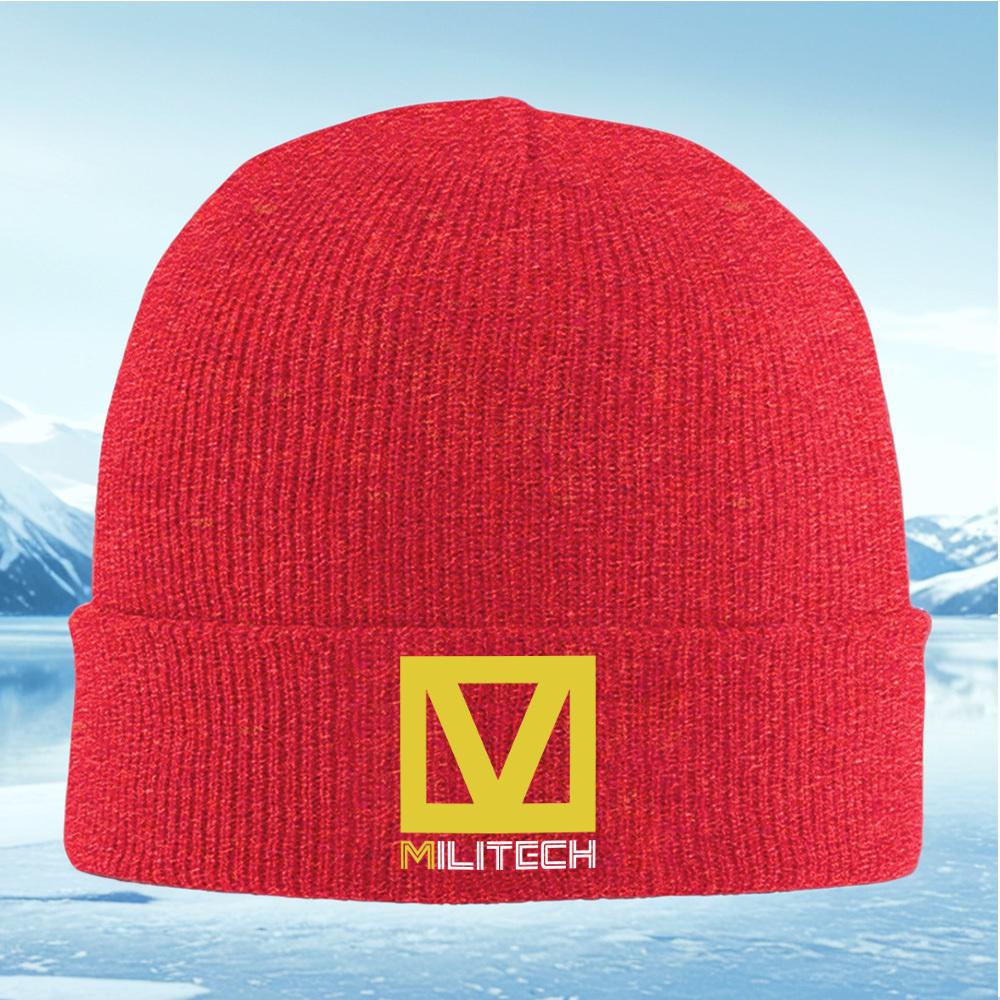 Yellow V Black Background Brand Men Women Unisex Knitted Hat Beanie Pullover Cap Winter Thermal Warm Christmas Outdoor Cycling H