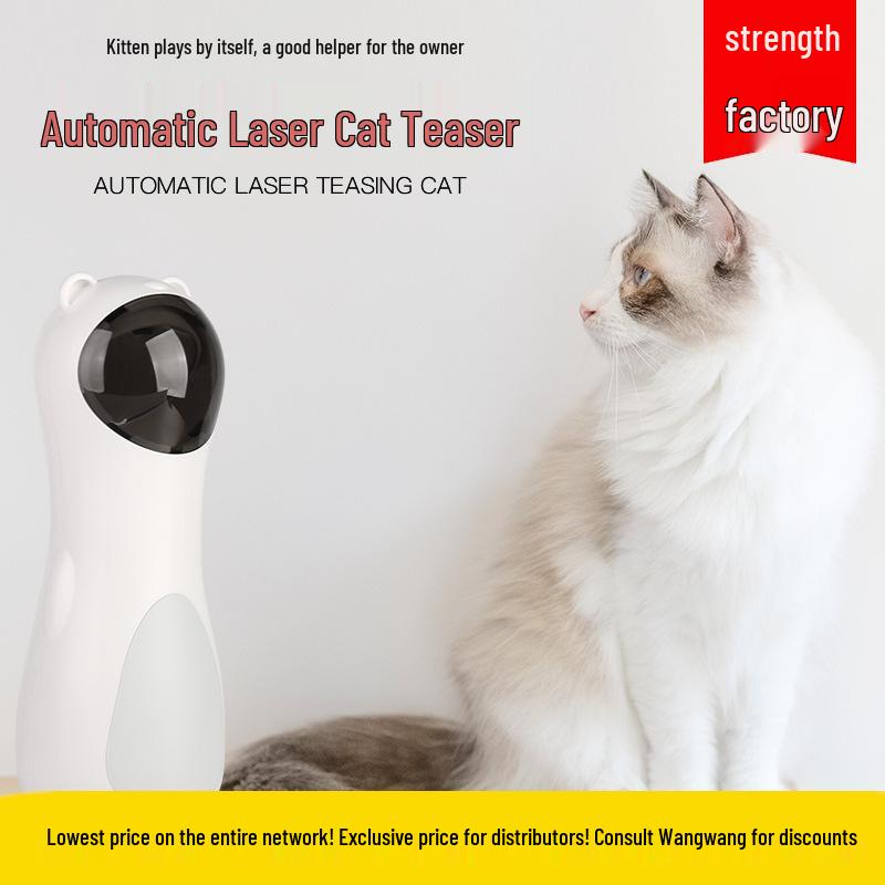 Automatyczna LED Maskotka Miś Laserowy Kot Zabawka Wędkarska