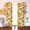 2pcs- Butterfly Sunflower polyester curtains, pole bag curtains 42*84, bedroom, living room, home room, party decoration