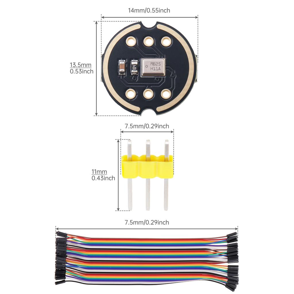 5 Stück Digitalausgang Omnidirektionales Mikrofonmodul Passend für INMP441 I2S-Schnittstelle, Unterstützt ESP32, Hochpräzise Stromsparende MEMS-Mikrofonplatine