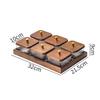 Creative Glass Walnut Fruit Bowl with Compartments for Snacks & Desserts