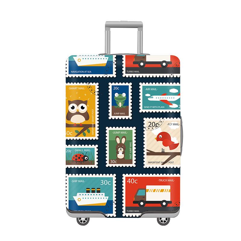 Thickened Elastic Printed Luggage Protector & Dust Cover
