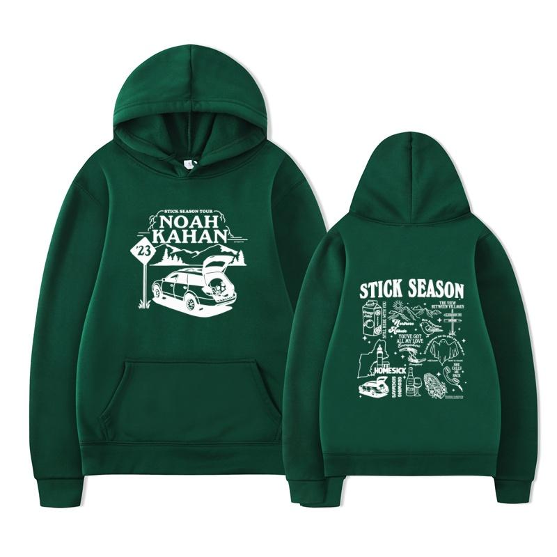 Noah Kahan Stick Season Merch Country Music Album Hoodie Sweatshirt Winter Warm Pullover Top Streetwear Unisex