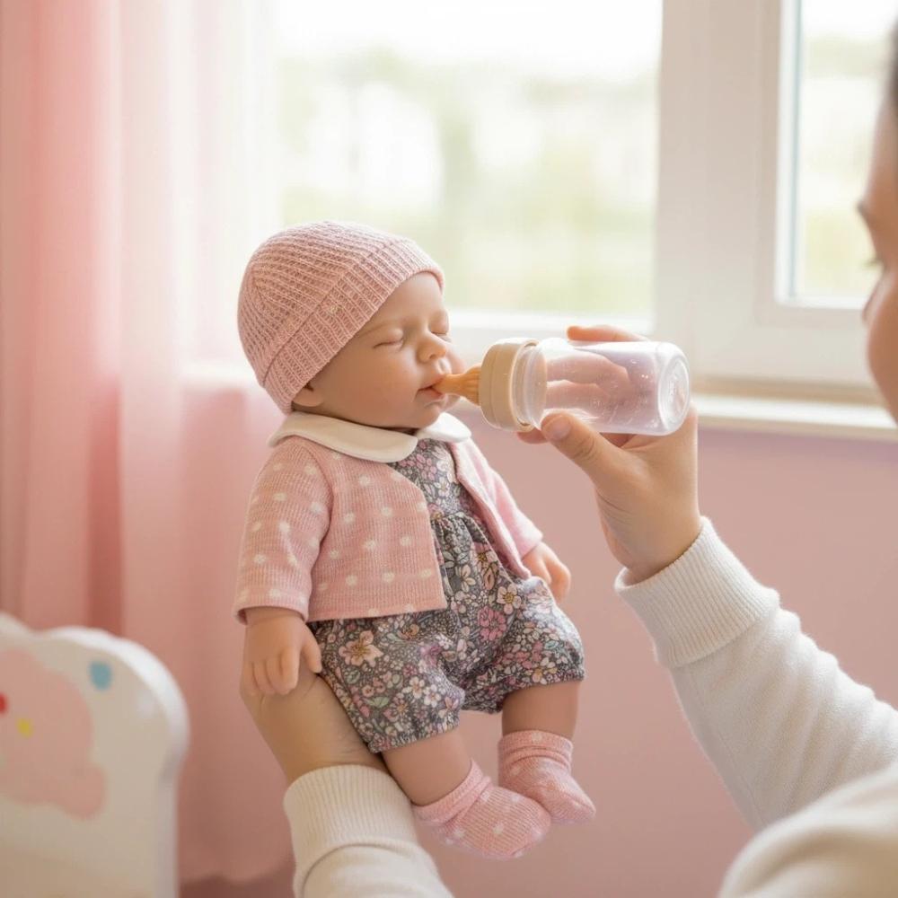 Soft Bouncy Solid Silicone Rebirth Doll Pascale 12'' 30cm Palm Emulation Baby Doll Realistic Asleep High Painted Skin Reborn Doll Child Christmas Gift