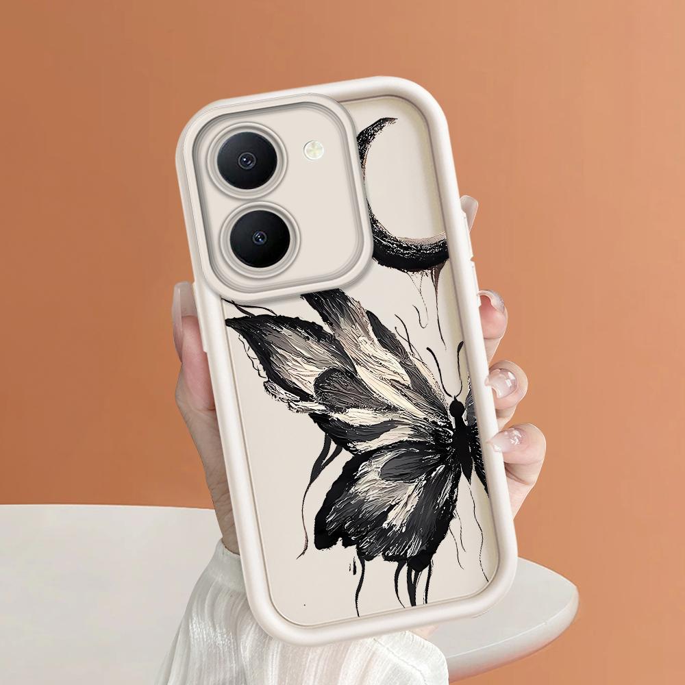 Soft Silicone Square Ladders Cartoon Pattern Full Cover Camera Protection Shockproof Case for iPhone Infinix Tecno Vivo