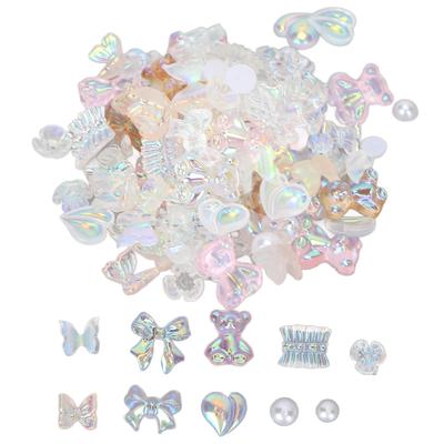 Nailart-Dekoration Niedlich Glänzend Zart Schleife Bärenförmig Nagelornament Zubehör für Heimnagel