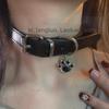 Y2K Cat Claw Pendant Choker: Trendy Leather Necklace for Hot Girls