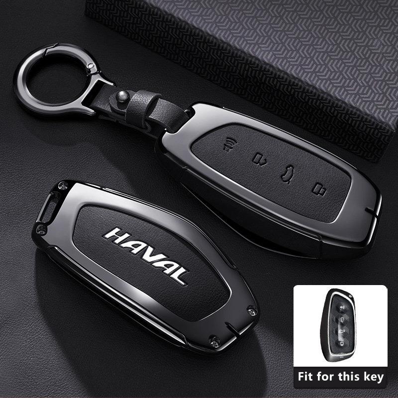 Zinc Alloy Car Key Case for HAVAL Menglong Hover H9 2025 2026 Keychain Remote Cover Shell Housing Ring Holder Fob Accessories