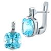 Silver Earrings with Natural Topaz 7.201ct (0461687)