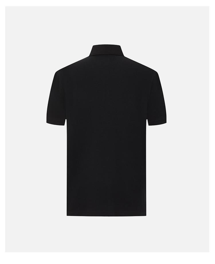 Men's Cotton Contrast Color Short-Sleeved Polo Shirt