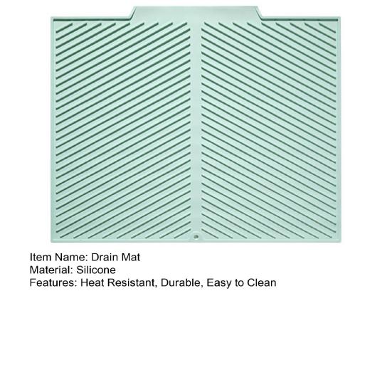 Covoraș din silicon pentru uscat vase pentru blat de bucătărie Drenaj rapid Rezistent la căldură Suport pentru oale Covoraș din silicon Anti-alunecare Pad protector pentru tocător