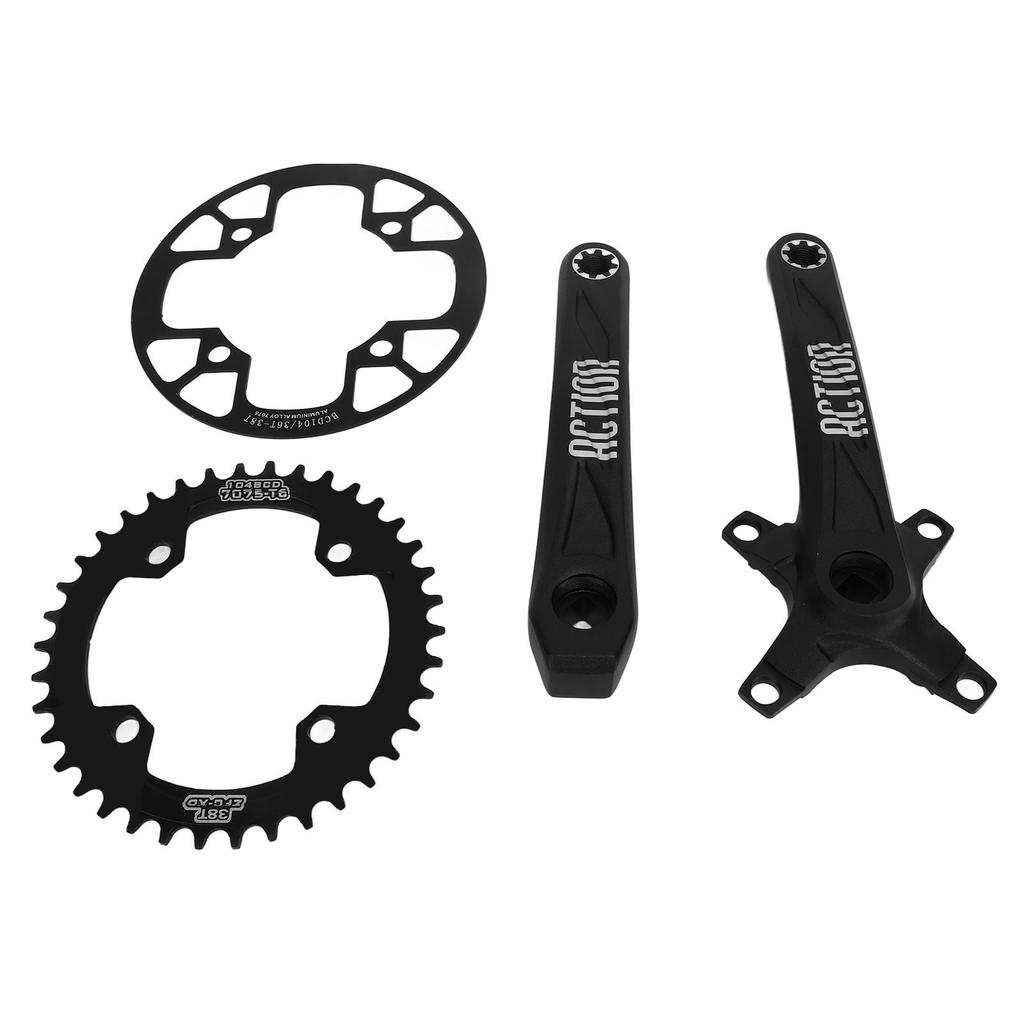 Bike Crankset 38T Narrow Wide Chainring with 170mm Crank Arms 36T To 38T Guard Plate Mountain Bike Crank Set