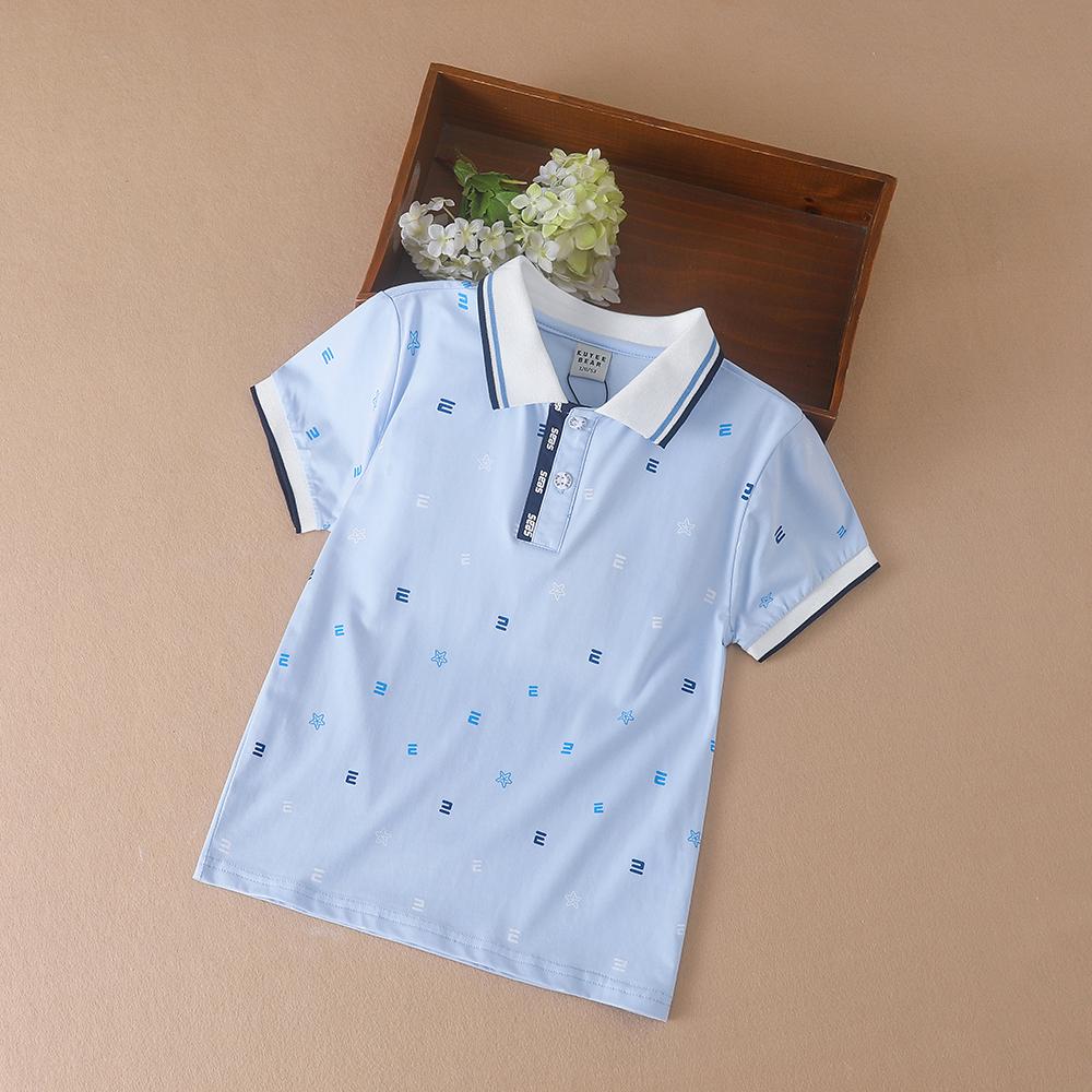 Boy Polo Shirt Summer Kids Short Sleeve Shirt Letter Children Clothes Boys Lapel Polo Shirts Sports School Boy Tops