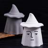 Ghost Wizard Candle Jar Silicone Mold DIY with Lid Gypsum Storage Box Casting Molds Epoxy Resin Craft Making Home Halloween Deco