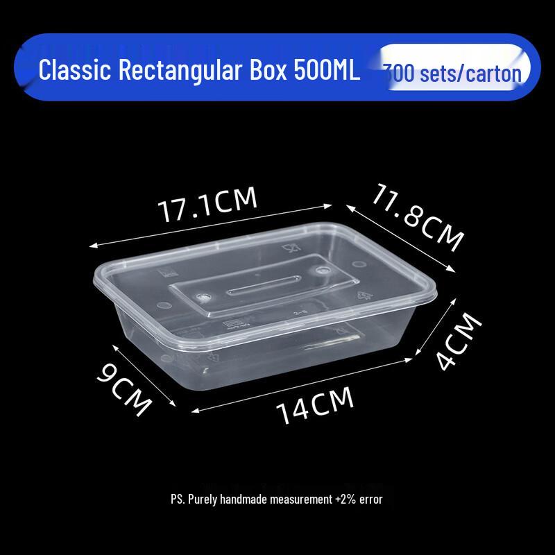 Disposable Transparent PP Plastic Meal Box