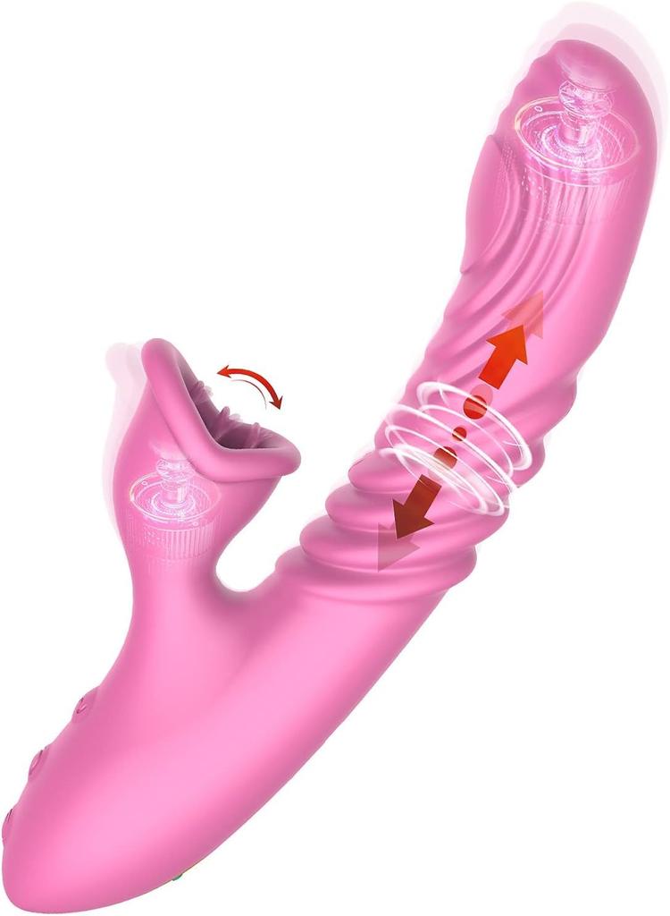 MEET YOU Vibrator Electric Vibrator for Women types of powerful tongue licking 7 types of telescopic rotation 7 types of violent Soft silicone rotor