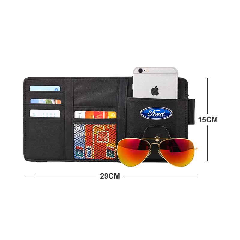 Car Sun Visor Point Type Multi-function Storage Bag Car Accessories For Ford Focus Mondeo Kuga Fiesta MK7 Escort Explorer Edge 2 4 MK2 MK4