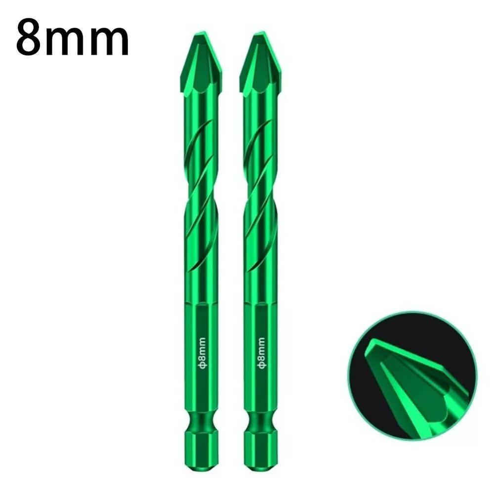 2Pcs Precision Eccentric Drill Bit 6/8/10/12mm Hole Drill Bit Multifunction Tile Drill Bit