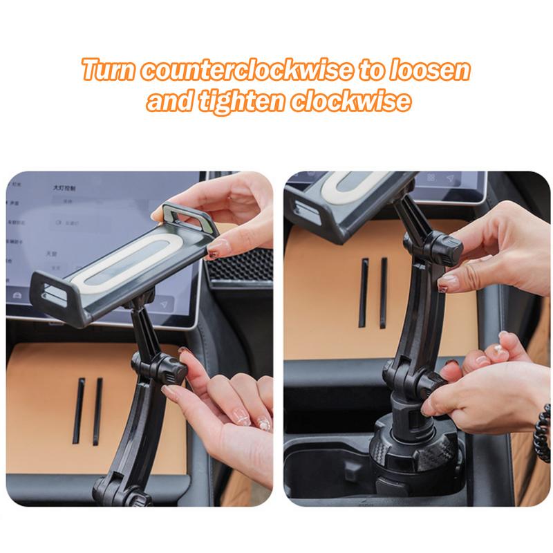 ABS Car Cup Tablet Stand Phone Holder Cellphone Holder Drink Bottle I Pad Mount Support 360-Degree Rotating Auto Cup Holder
